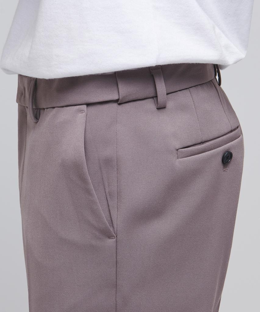 MUSINSA STANDARD Tapered Hidden Elastic Waist Length Slacks [Pink Beige]