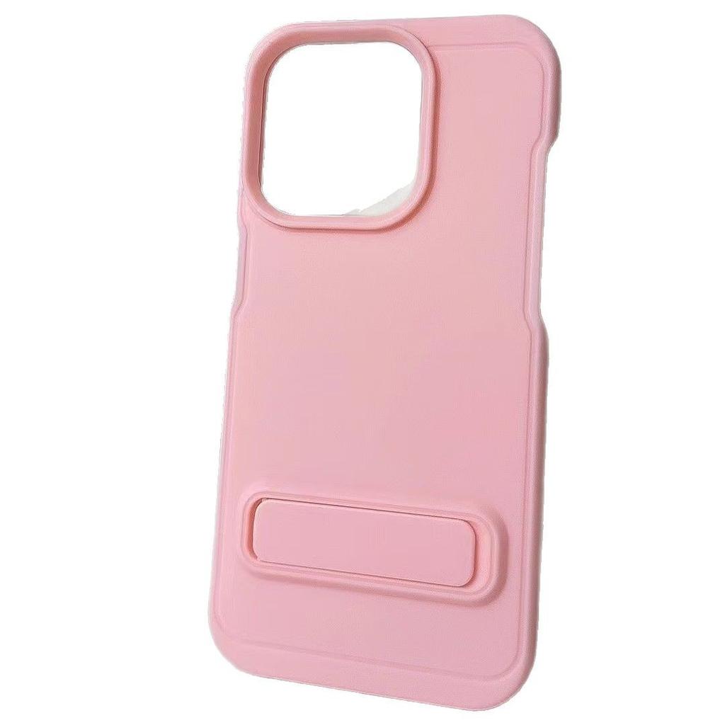 TPU Matte Stand Soft Case Suitable for Ip16pm Simple Dopamine Apple 15/14 Color-blocking Macaron Protective Case