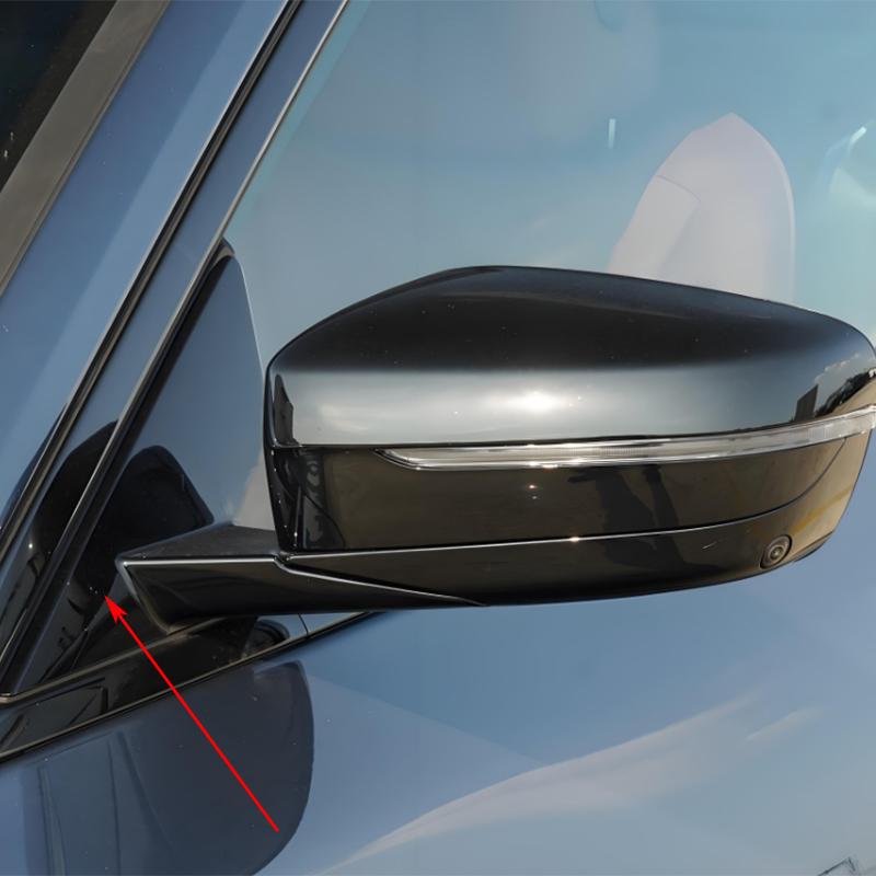 Black Front Window Triangle Trim Plate Side Mirror Garnish Cover Panel Mirror Base Holder for BMW 4 Series F33 2014-2018