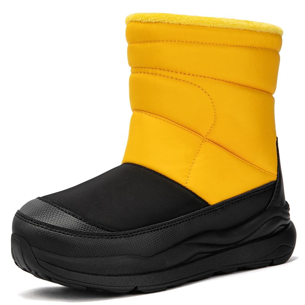 SOARHOPE Snow Snowshoes for Boys and Elementary School Boa Cold Weather Shoes for Snow Yellow Kids' Boots, Girls, Students, Juniors, Lining, Boots,