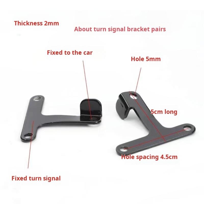Universals Electric Bike Turn Signal Brackets Metal Turn Signal and Tail Light Mount Holder for Enhances Durability