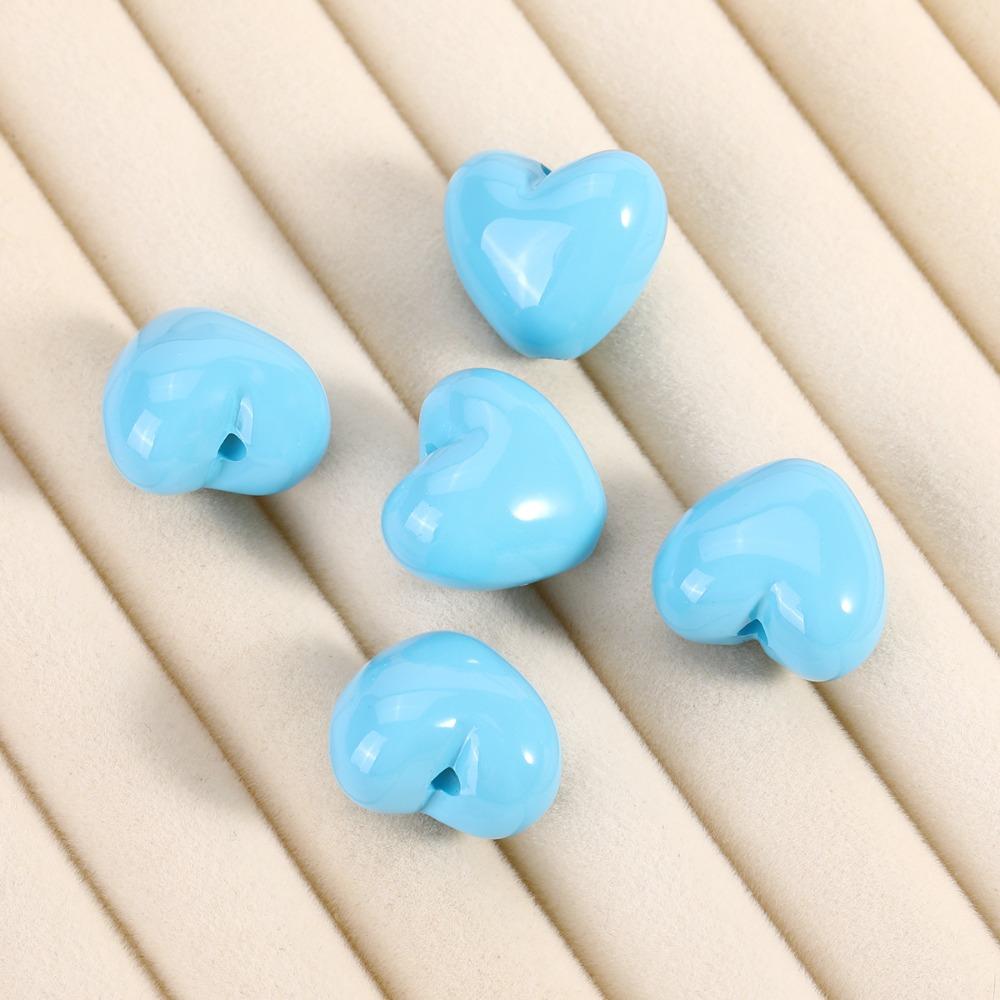 10pcs Multipurpose Heart Shape Beads Acrylic Craft Beads DIY Spacer Beads Craft Supplies