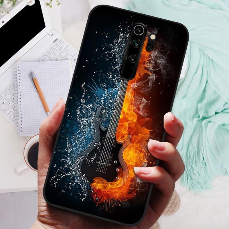 Phone Cover For Xiaomi Redmi Note 8 Pro Case Silicone Lovely Black Bumper Soft TPU Coque for Redmi Note8 Pro 8Pro Shells Fundas
