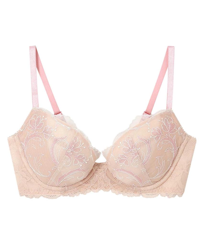 Keeps Bust Pushed Fits up to G Plus BYK304 PO D65 Amphi/Wacoal Bra, Side-Slimming, High-Arm Design, Up, Cup, Sizes, #BRAshUP Bra,