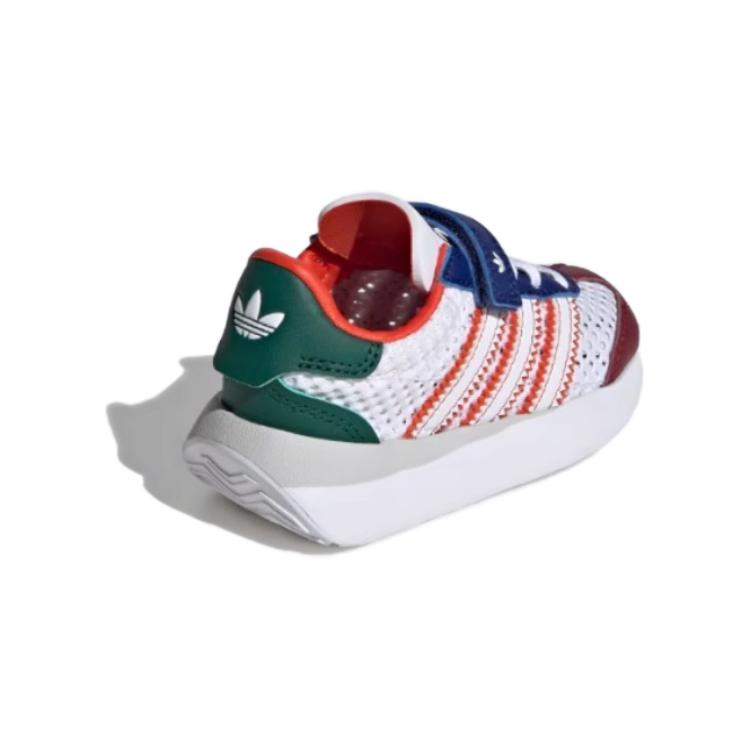Adidas Originals Country Xlg Comfortable Versatile Durable Low-Top Walking Shoes Baby Shoes White Red Blue JH6367