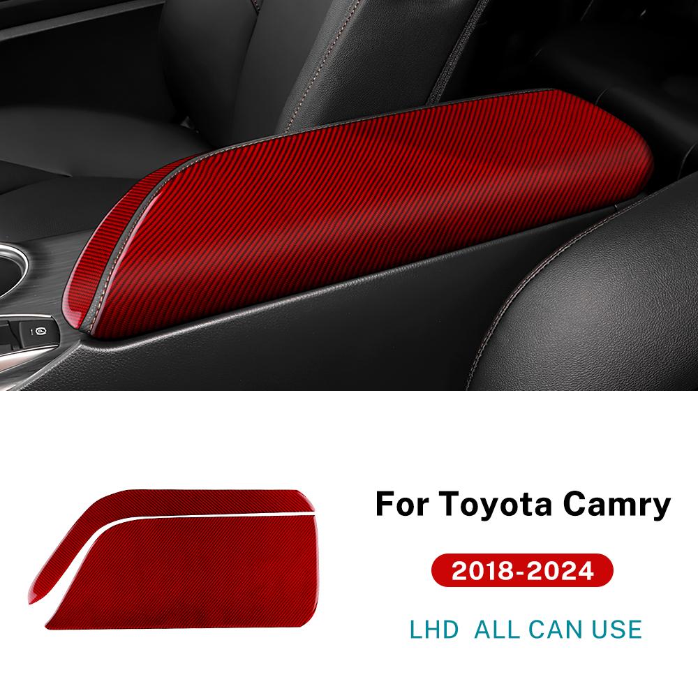 Real Soft Carbon Fiber For Toyota Camry 2018 2019 2020 2025 2025 2025 2025 LHD RHD Car Armrest Box Panel Interior Accessories