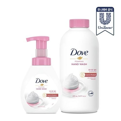 [DOVE] Foaming Hand Wash Peach (240ml x 1) + Refill 430ml x 1_631963
