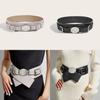 Cipri Cummerbundle Womens Waist Belt Oval Metal Buckle Clothing Accessories