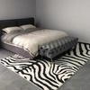 Zebra Black White Striped Area Rug Luxury Artistic Living Room Carpet Soft Comfortable Bedroom Floor Mat Decorative