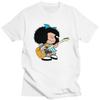 Individuelle Herren Cartoon Manga Mafalda T-Shirts Kurzarm Baumwoll-T-Shirts Klassische T-Shirts Freizeit-T-Shirts Schlank geschnittene Kleidung