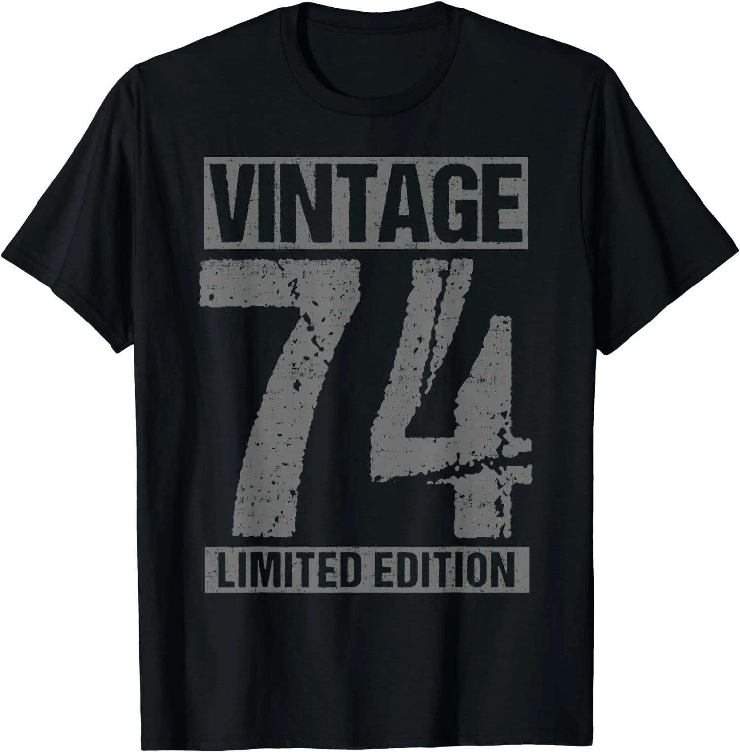 Men s and Women s T-shirts 48 Years Old Vintage 1974 48th Birthday Decoration Men Women Gift T-Shirt S-3XL XXL