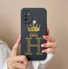 For OPPO F19 Pro+ F19S F9 F11 F15 F17 F5 F7 Case Cover Luxury Fashion Phone Bags Protective Matte Liquid Soft Silicone Crown Letters For OPPO Bumper