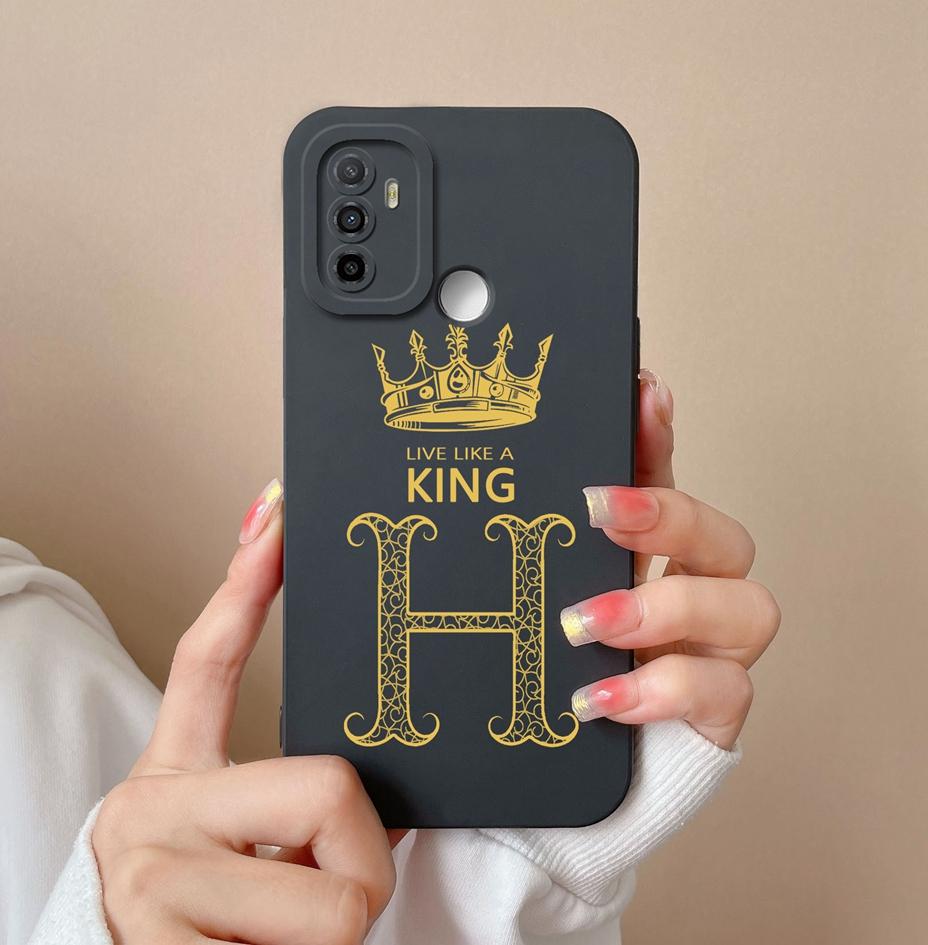 For OPPO F19 Pro+ F19S F9 F11 F15 F17 F5 F7 Case Cover Luxury Fashion Phone Bags Protective Matte Liquid Soft Silicone Crown Letters For OPPO Bumper