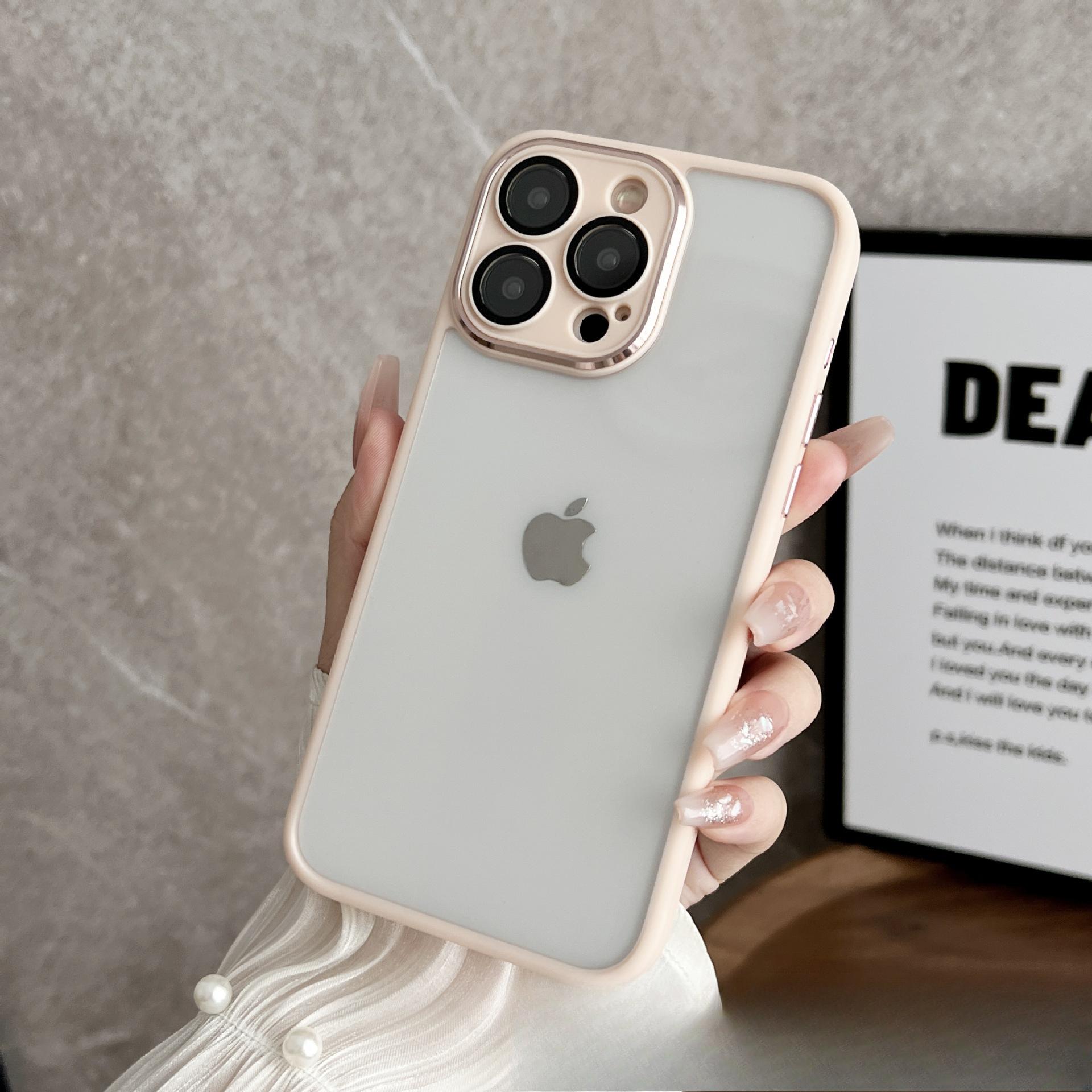 

ПК Высокая прозрачность без пожелтения, Подходит для iPhone15 Полное покрытие с пленкой для объектива, Чехол для телефона Apple 14PRO Apple 12Promax