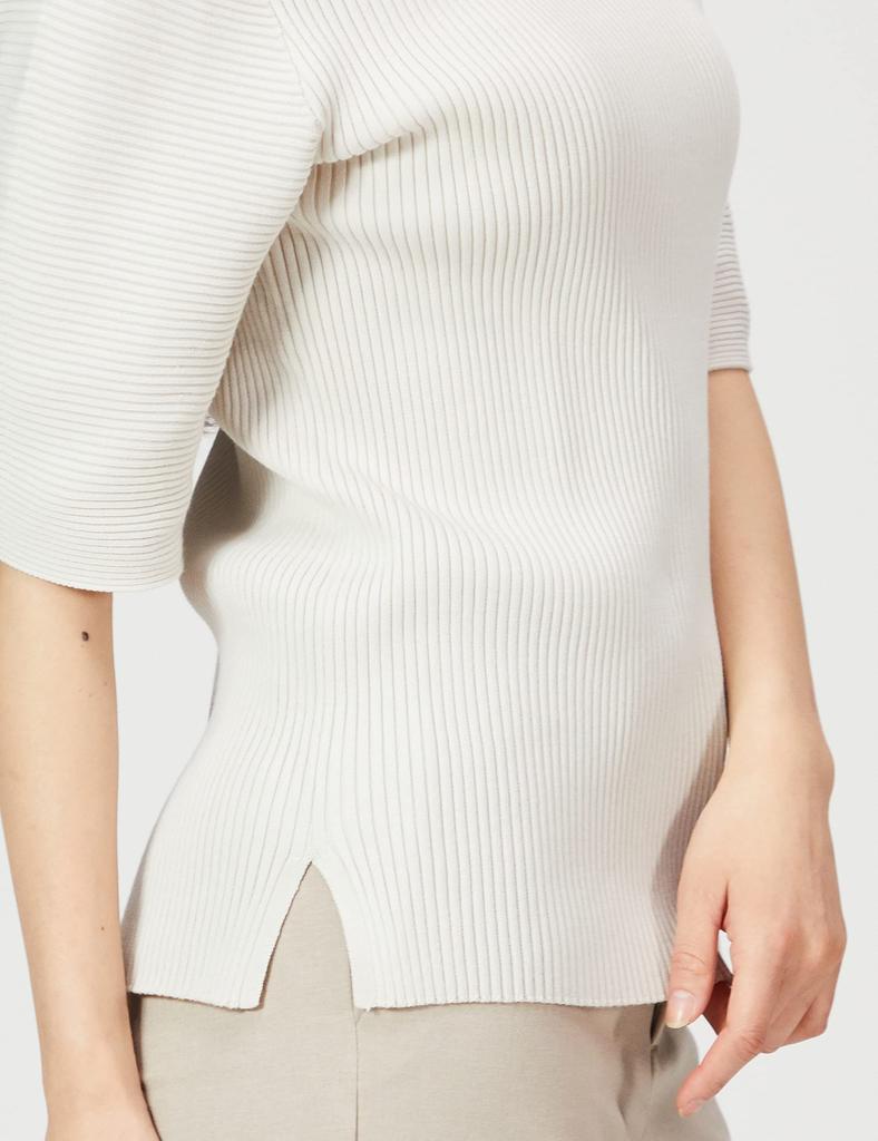 Mira Owen Big Sleeve Organic Rib Knit 09WNT222178 IVR 1 Women's