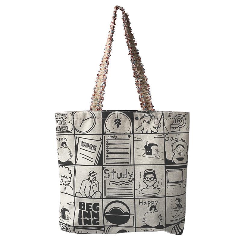 Trendy Women's Vintage Print Large Capacity Shoulder Bag 2025