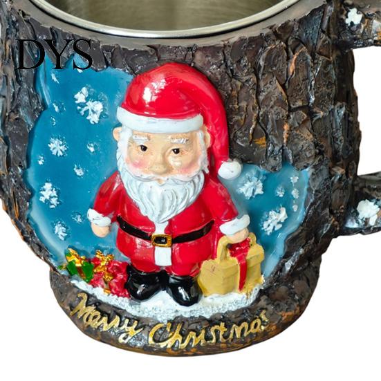 Dishwasher Safe Cup Christmas Themed Coffee Mug, 3D Santa Claus/Snowhouse/Reindeer/Socks/Christmas Tree/Snowman Design, Durable Heat Retaining