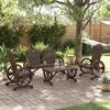VidaXL Salon de Jardin 4 pcs, Sièges avec Dossier et Accoudoirs, Ensemble de Meubles, Mobilier de Terrasse Patio, Bois de 3207126