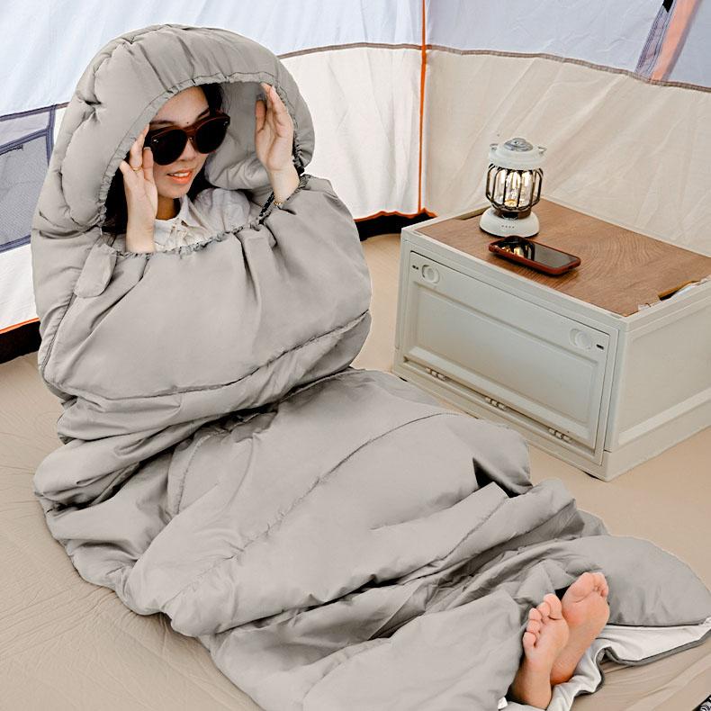 

Спальные мешки Широкий спальный мешок для кемпинга и альпинизма Спальные мешки на 4 сезона для теплой и прохладной погоды с компрессионным мешком