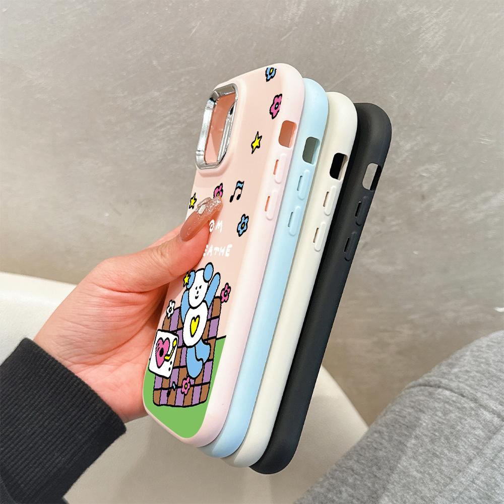 For Vivo V23 V25 V27 V29 V30 Y27S Y28 Y33S Y36 Infinix Hot30I Hot40 Tecno Spark20 Cartoon Black Cat Silver Edge Soft Liquid Silicone Protective Casing
