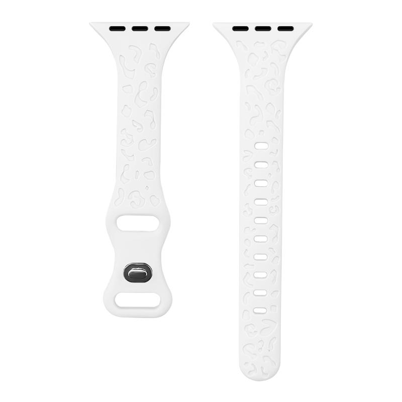 Engraved Strap For Apple Watch Bands 40mm 44mm 41mm 45mm 46 49mm Slim Silicone Bracelet Iwatch Series 9 8 7 3 Ultra 2 Se 10 Band