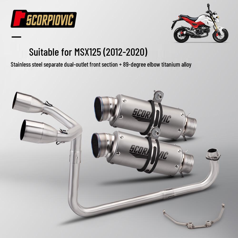 MSX125 Motorcycle Exhaust System: Full Exhaust Pipe & Muffler for 2012-2020 Models