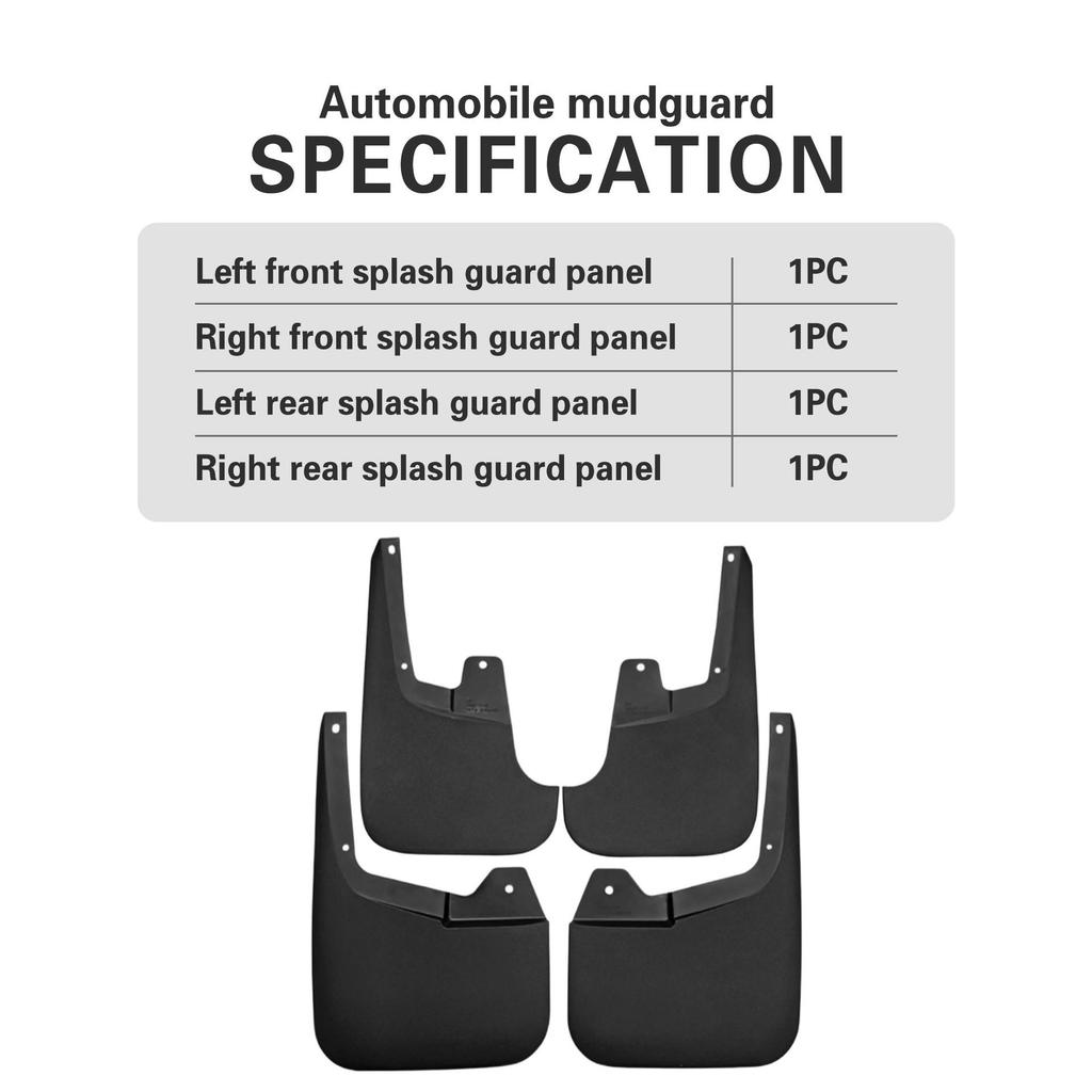 Mudguards for Jiangxi Isuzu D-MAX (2016-2019) Four-Door Model