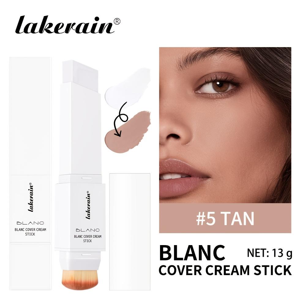 Foundation Stick Color Changing Foundation with Detachable Brush Blanc Cover Cream Stick Changing Hight Coverage Base Makeup
