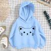 2026 Spring/Autumn Korean Style Girls' Printed Drop Shoulder Thin Hoodie