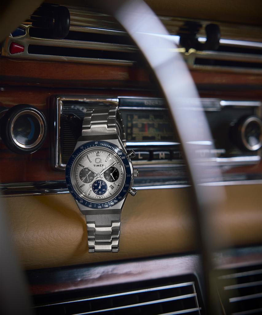 Taimaegseu Q Timex Chronograph Subdial Metal Watch 40Mm