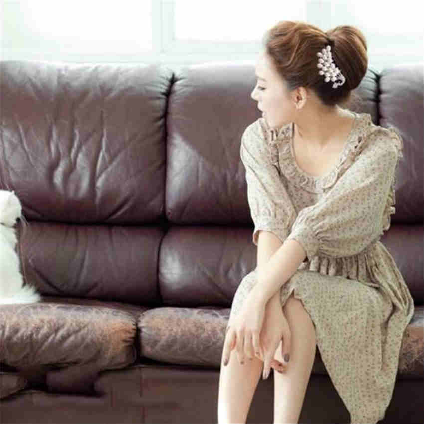 Fashion Flower Design Females Hair Accessories Clip Beautiful Plate Hair Comb Clip Hair Insert