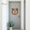 Holz Hängeschild für Zuhause Toilettenschild, Herren und Damen Toilette Badezimmer Wand Landhausstil Rund Rustikal Bauernhaus Schild Waschraum Dekor