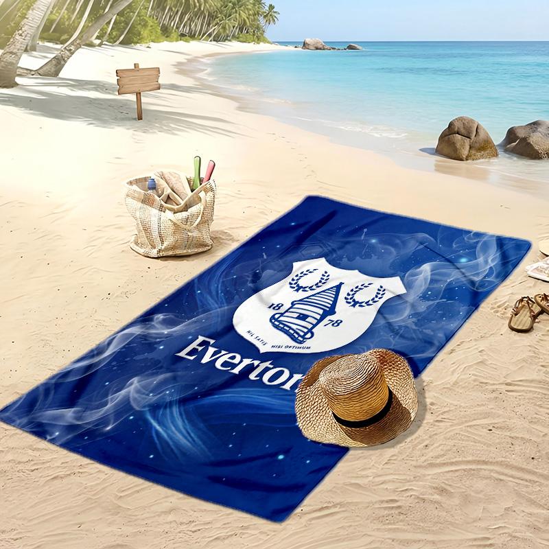 Everton Football Print Beach Towel, Large Soft Quick Dry Towel for Beach Camping Swimming
