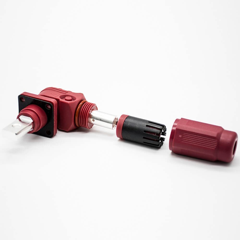 

for Surlok Plus Right Angle Plug and Socket 8mm 25mm² Red IP65 Busbar Lug Battery Storage Connector (120A) 150A