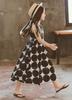 Long Sleeveless Summer Dress with Oversized Polka Maxi Simple Hawaiian Perfect for and Size 130 Biei-ya Kids' Dots, Style, Style, Casual, Resorts,