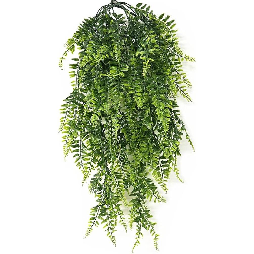 PASYOU Fake Leaves Plants for Christmas Decor, Gold Artificial Shrubs Grass Foliage Plastic Bulk Leaf Indoor Outdoor Home Garden Party Hotel Verandah