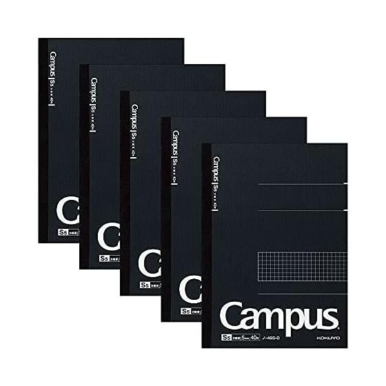 KOKUYO Блокнот Campus Note Графический в клетку Полу-B5 Черный Упаковка из 5 штук No-4S5-DX5SET