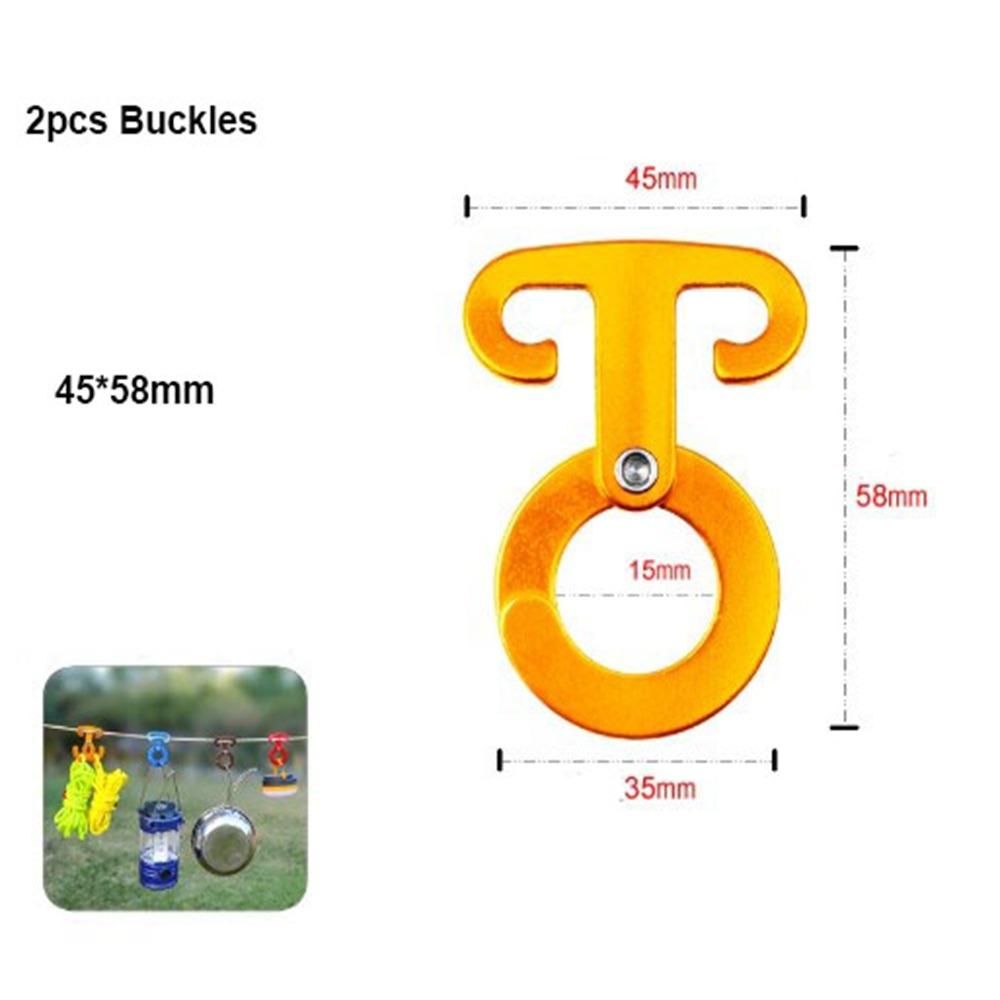 

4mm Outdoor Tent Guyline Ropes with Adjuster Tensioner Adjustment Buckles Tarp Canopy 2pcs Gold