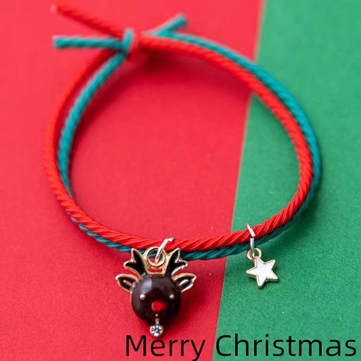 European-American Cross-Border Christmas Bracelet & Scrunchie Set