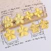 18K Gold Plated Titanium Steel Earrings with Butterfly, Flower, and Bowknot Designs