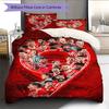 FCB  Pattern Bedding Quilt Set Quilt Cover Pillowcase Home Decoration Birthday Gift (1 * duvet cover + 2 * pillowcase, without core)