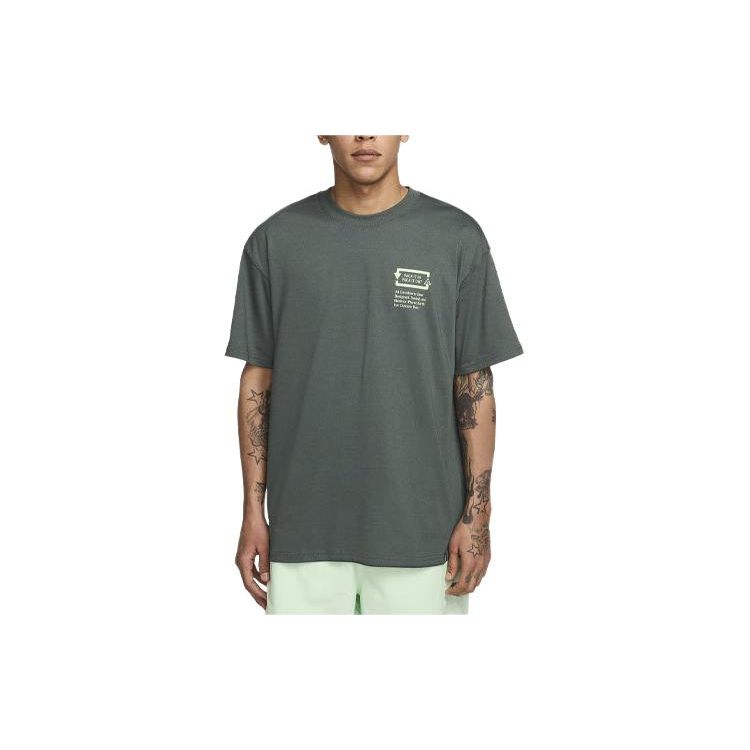 Nike ACG Series Letter Print Comfortable Loose Short Sleeve T-Shirt Men Tops Vintage-Green FV3490-338