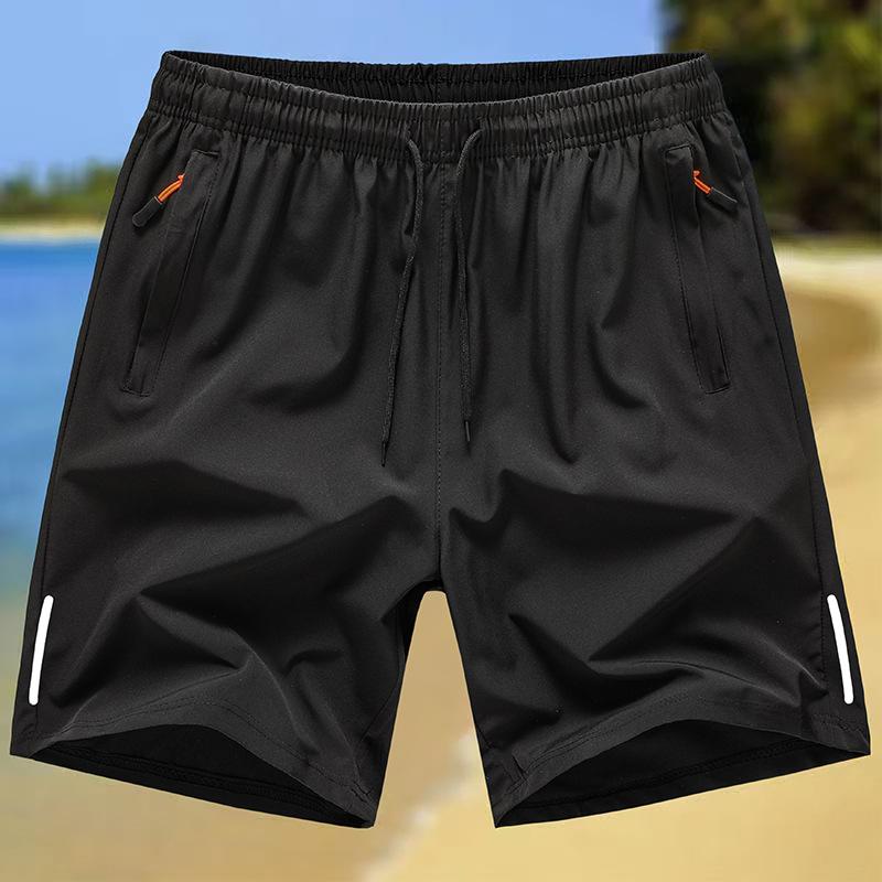 Большой размер 7xl 8xl Мужские шорты Мужские пляжные шорты Военный камуфляж Мужские дышащие шорты для плавания L чёрный