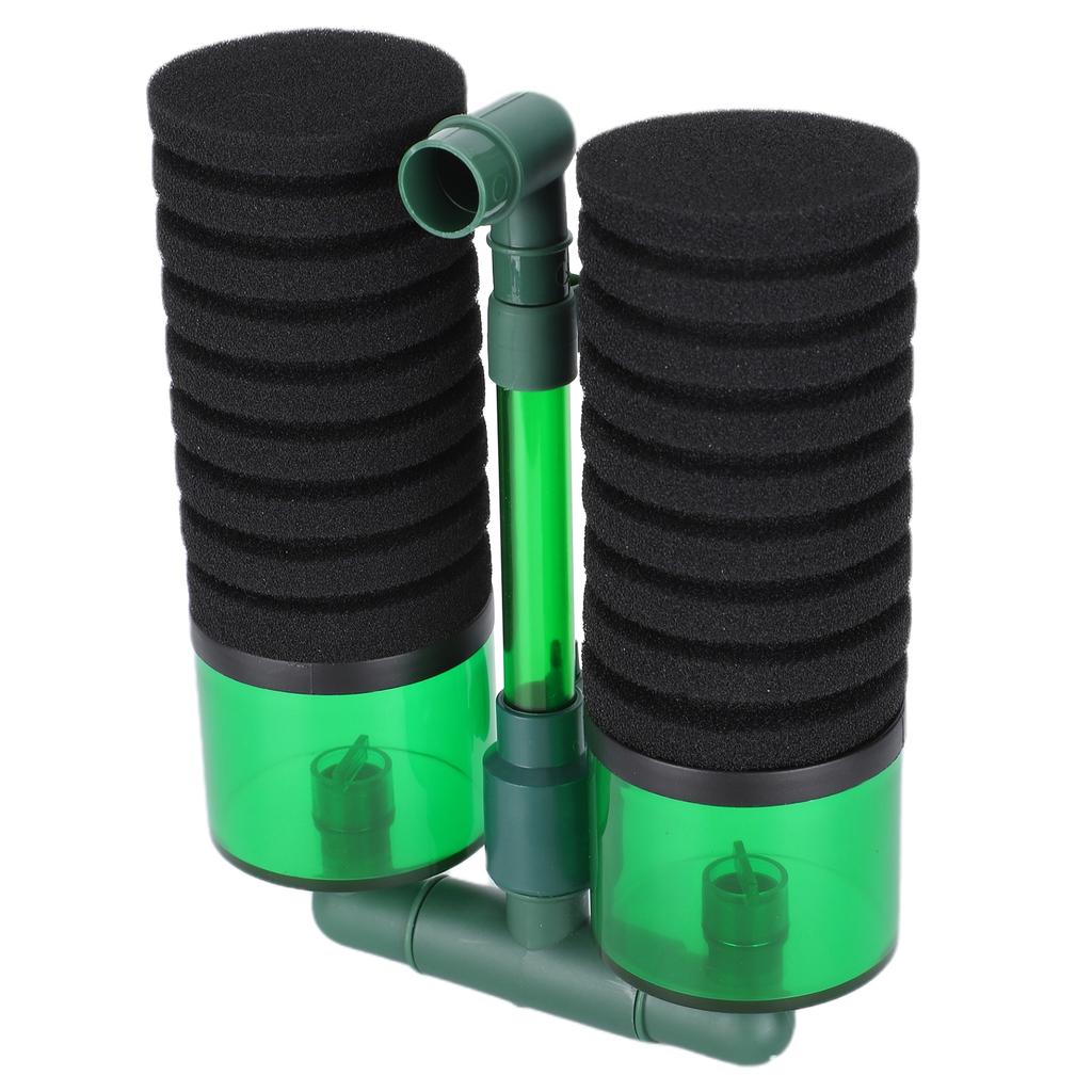 Akvarium Biokjemisk Dobbel Svamp Rensefilter Akvarium Nedsenkbar Skumfilter(QS200A L med