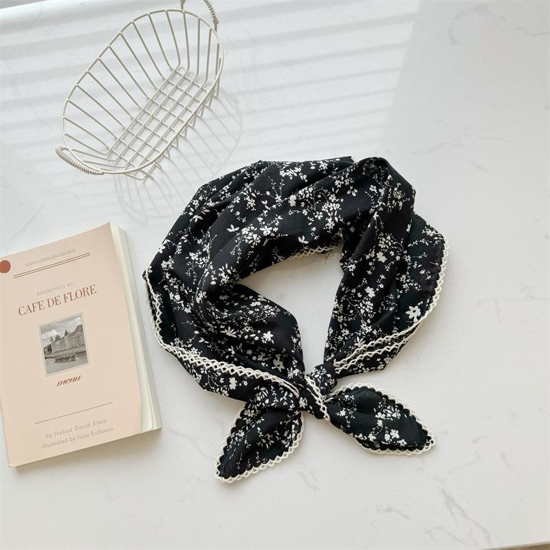 Square Scarf Women High Quality Bandana Female Headkerchief cotton linen Feeling Neckerchief Hijab Shawl Warps Summer Scarves