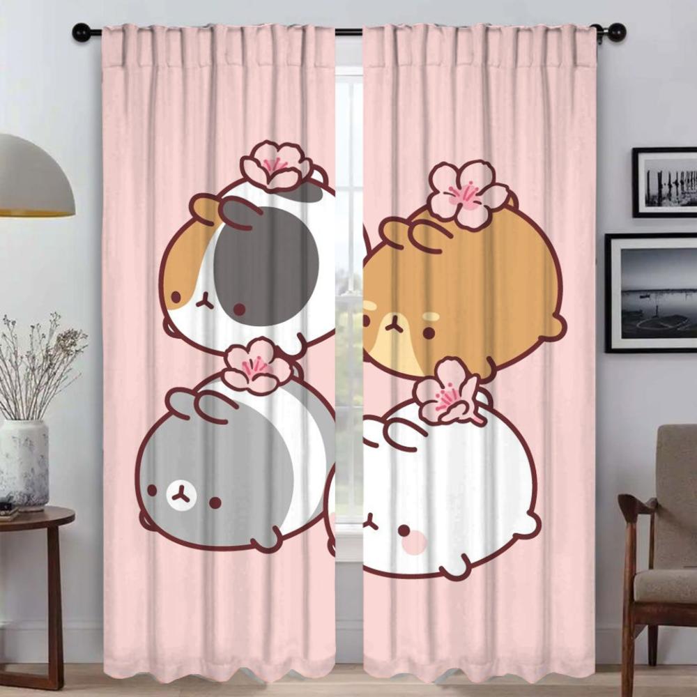 M-Molangs Blackout Curtain for Room 2 Panel Anti-mosquito Curtains Halloween Decoration Blinds Partition Tulle for Bedroom Child