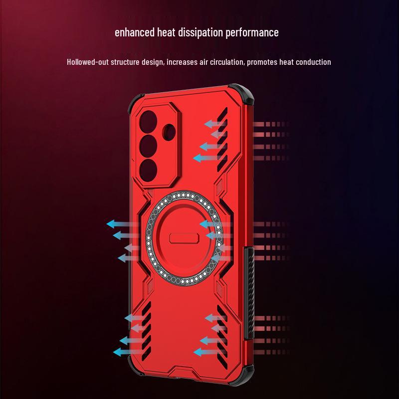 S26ULTRA Galaxy A55/S25EDGE Butterfly Armor Magnetic Case: Drop-Proof Protection for Samsung Phones