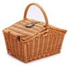 Foldable Wicker Picnic Basket With Lid Portable Outdoor Lunch Carrier Garden Camping Photography Prop