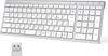 iClever Wireless USB JIS Japanese Thin with Numeric Compact Full Aluminum Remote Work from Windows Japanese Instruction Silver GKJ22S Keyboard,