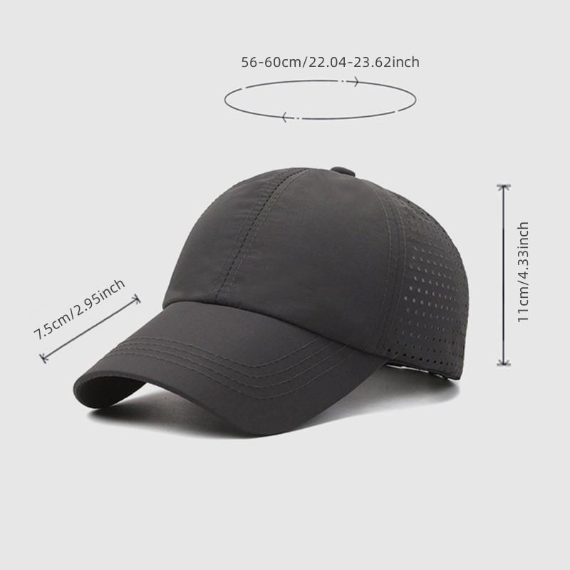 Summer Outdoor Black Sports Dry Fit Baseball Caps Breathable Mesh Hiking Hunting Cap Solid Color Adjustable Fitted Cap